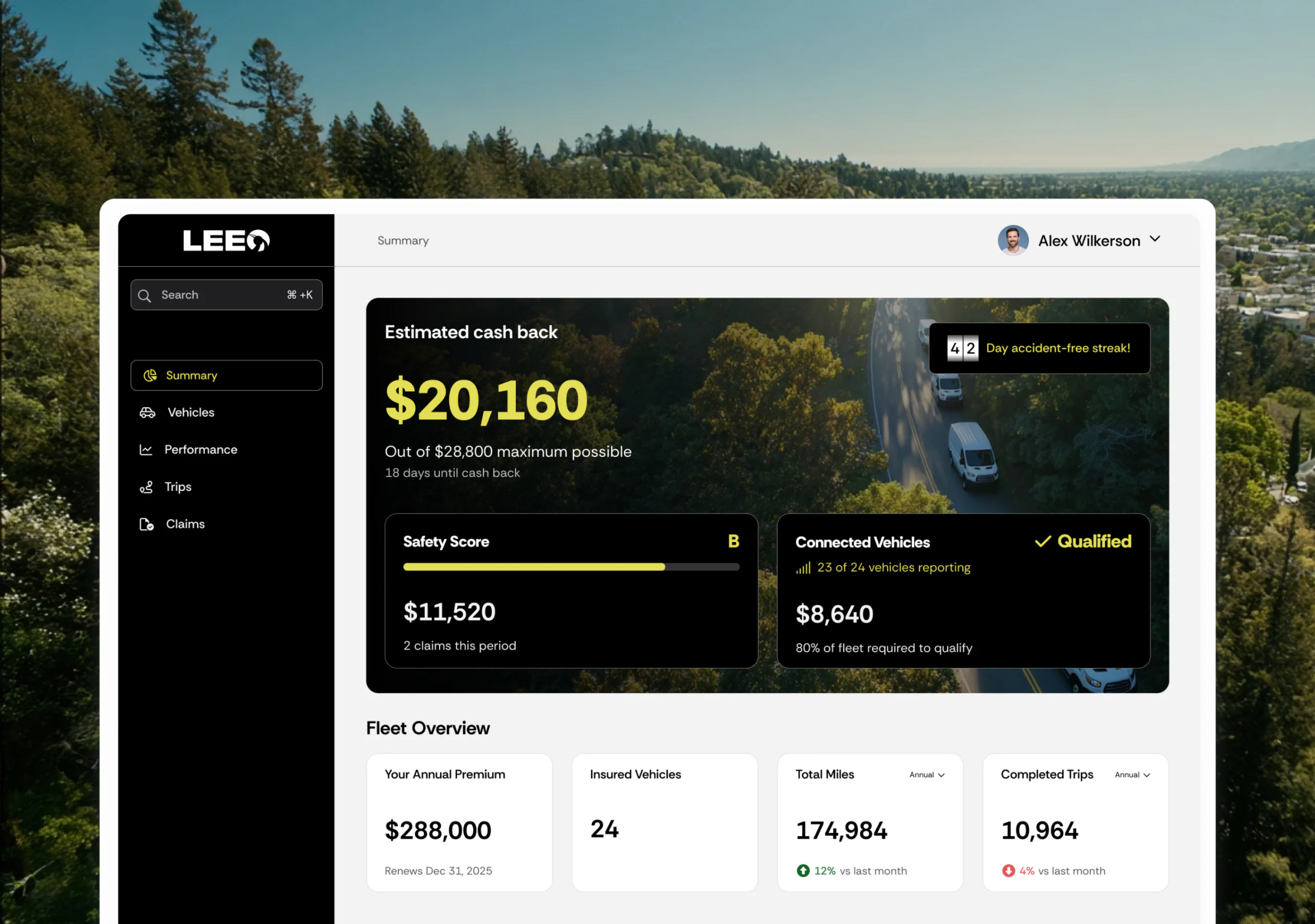 LEEO product UI