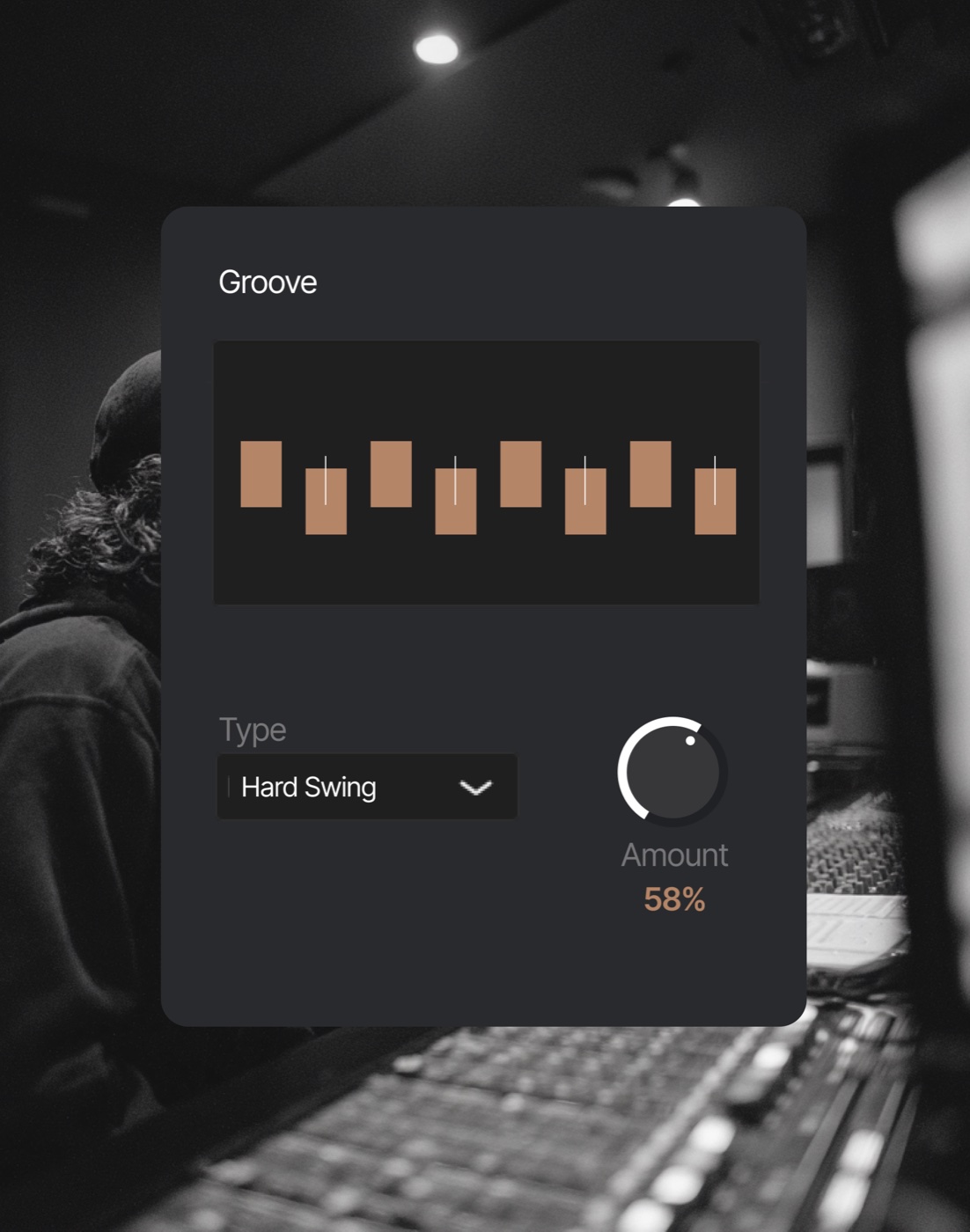Drummer-1: groove and swing controls