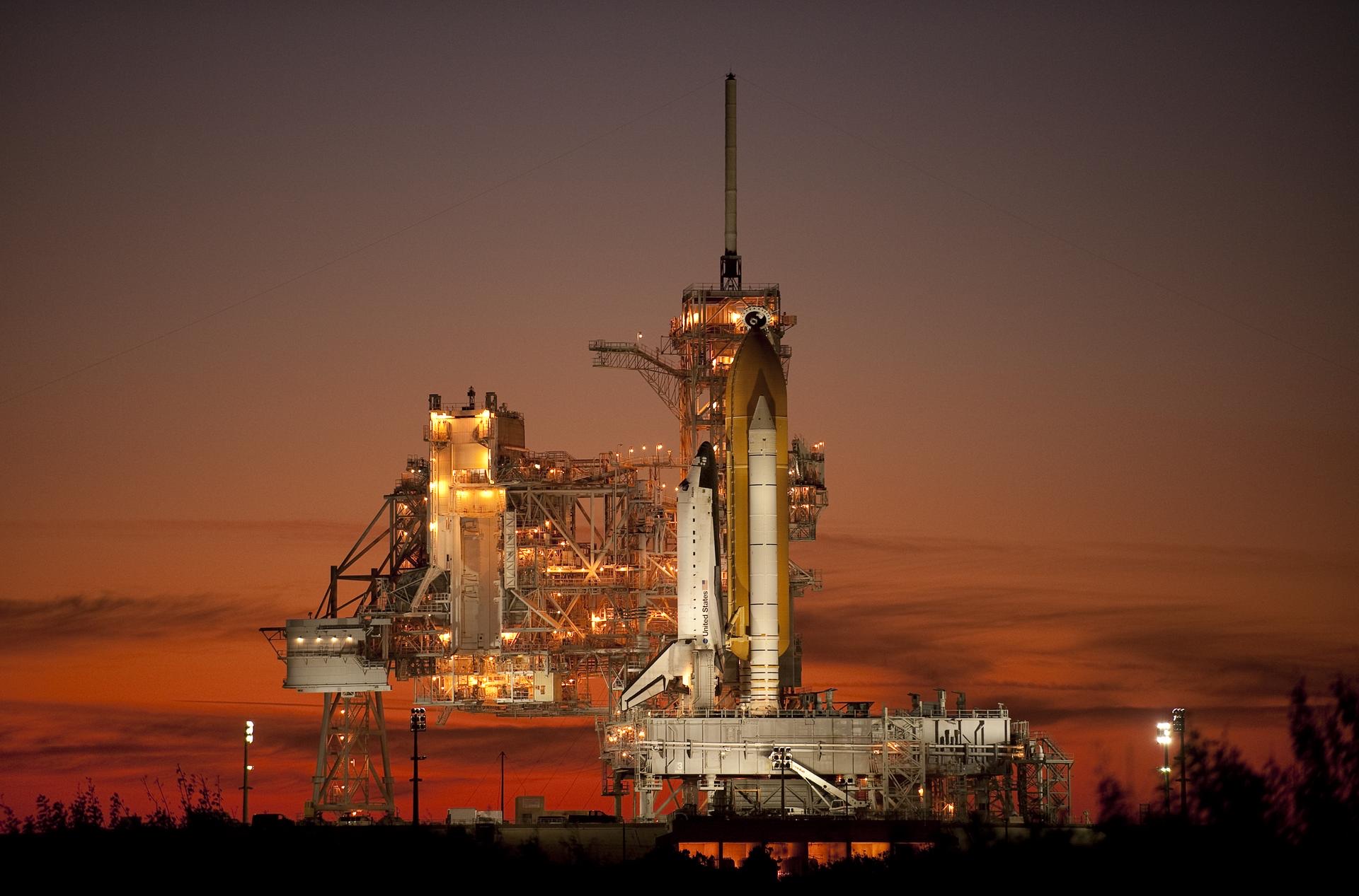 Shuttle Atlantis on Pad 39A at Kennedy Space Center (NASA)