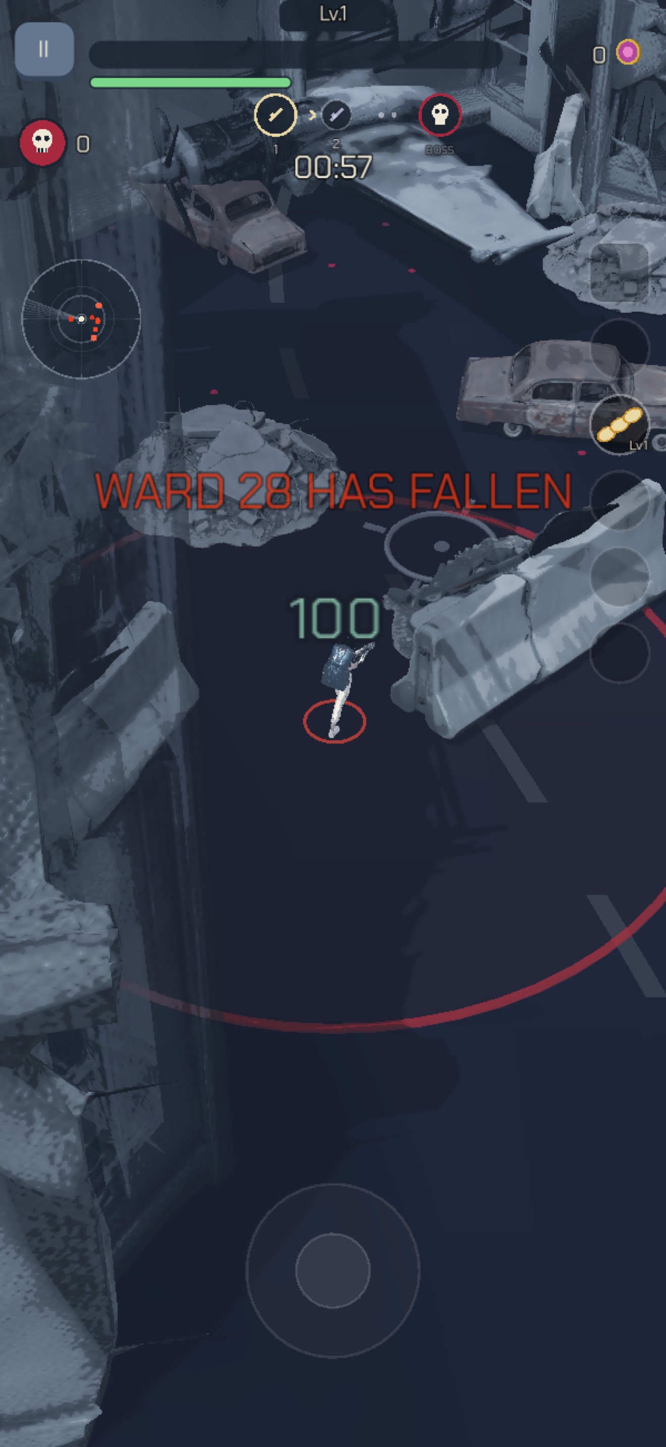 Project 28 store screenshot: fallen street
