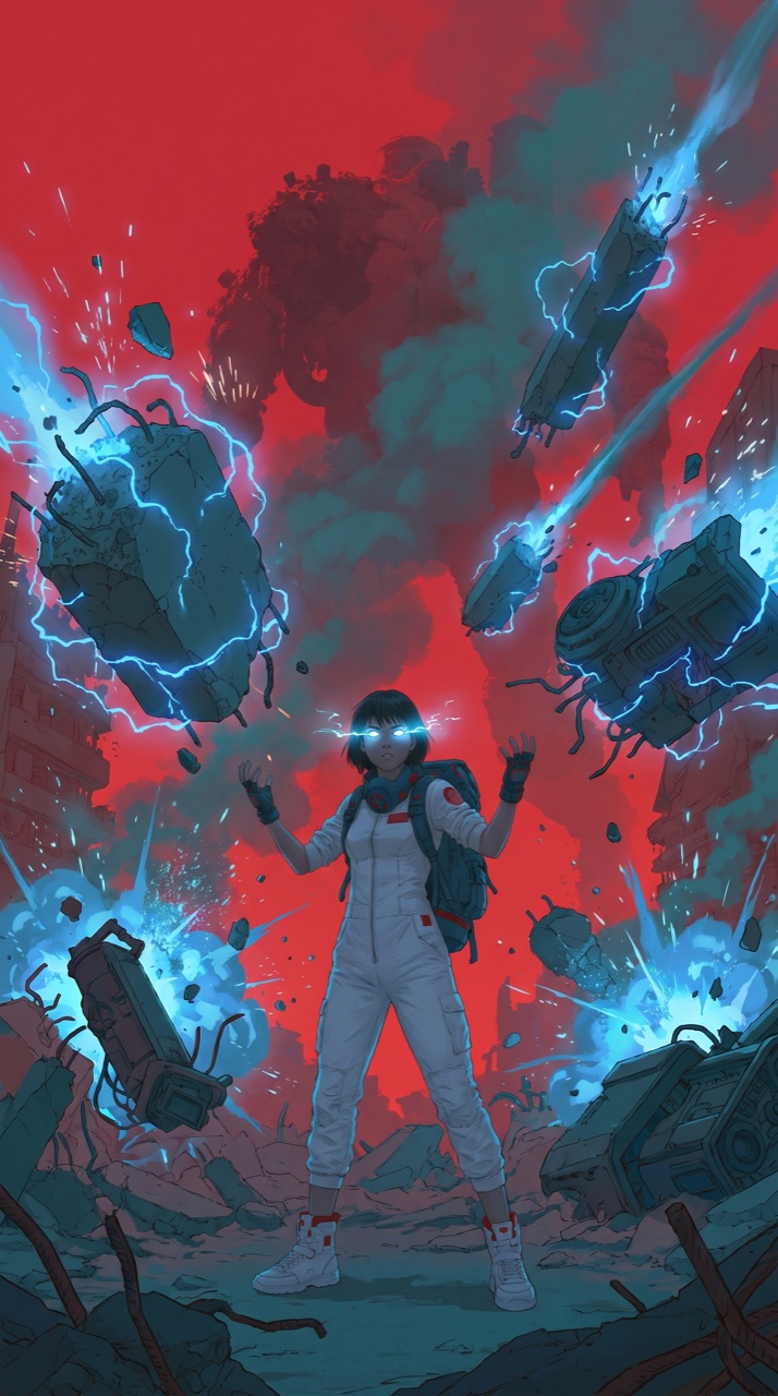 Project 28 cinematic key art: telekinetic hurl